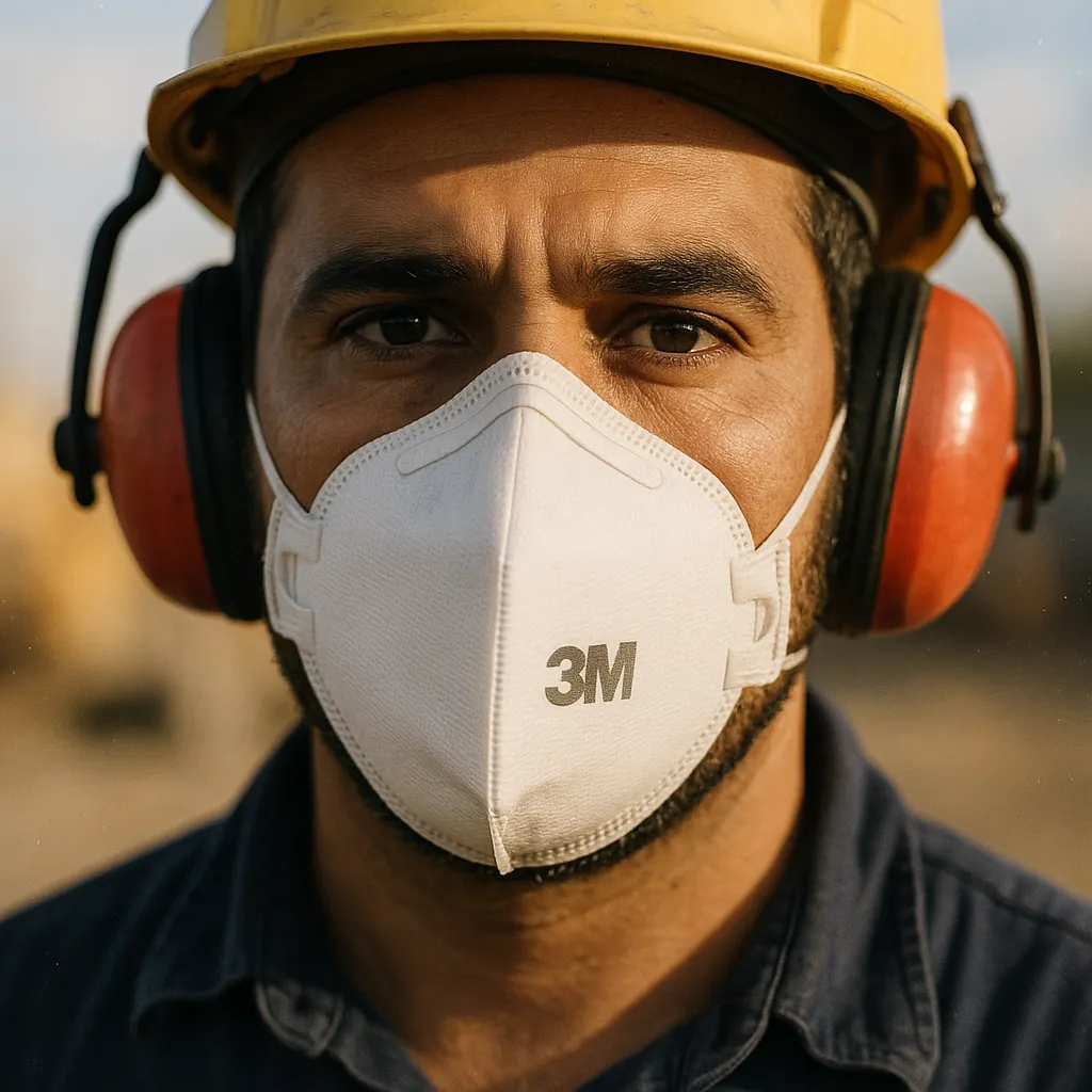 3M protective N95 respirators in Oman on neutral backdrop